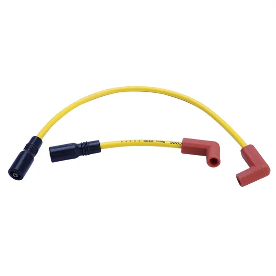8mm Ferro Spiral Core Yellow Spark Plug Wire Set Withstand Over 500 Degrees 