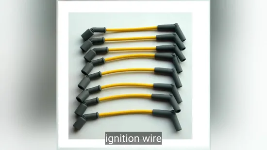 Yellow Spark Plug Wire, Grey Boot, Engineered for +230° C Heat Resistance 