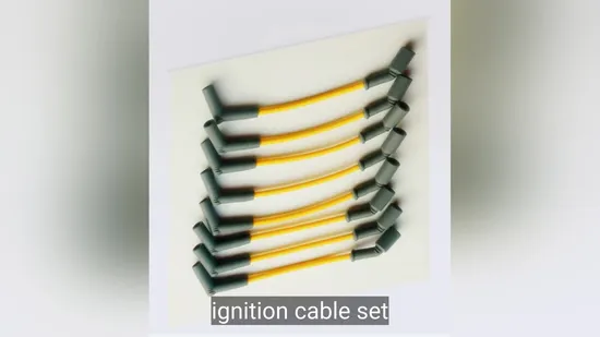 Yellow Ignition Cable Set, Grey Boot, Perfect for High Heat Applications 